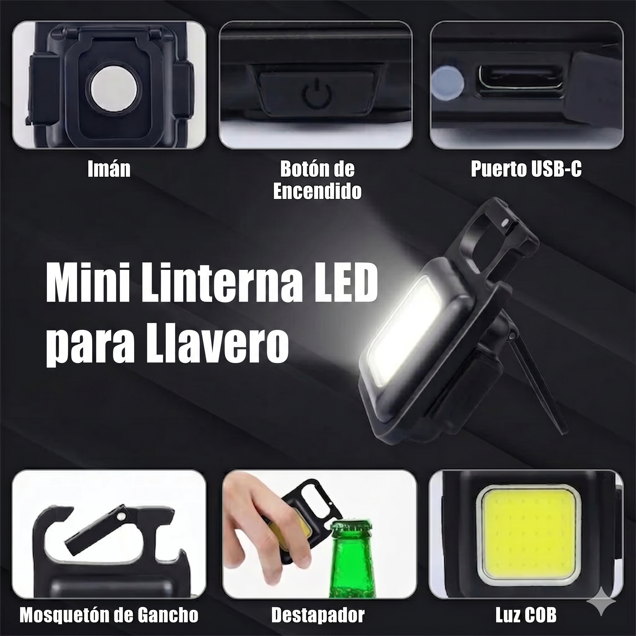 Linterna Mini Recargable USB